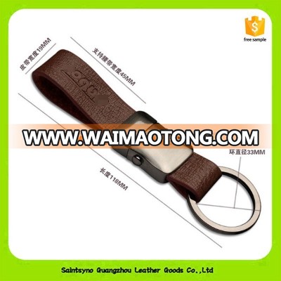 16653 Promotional custom Genuine Leather Car key chain holder